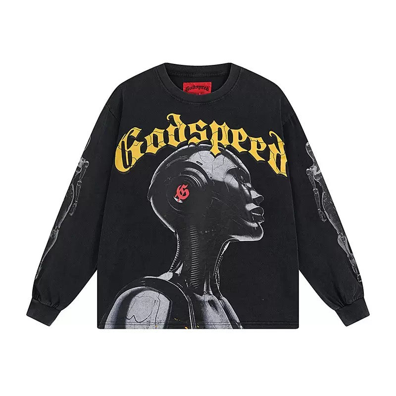 Godspeed Alexa L/S Tee Grey Wash